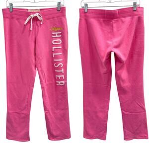 Hollister 2010s Bubblegum Pink Low Rise Flare Bootcut Sweatpants Cozycore Medium